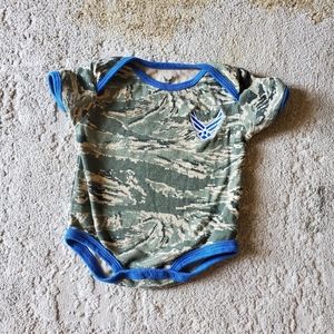 Air Force Baby Embroidered Onesie Camo Military